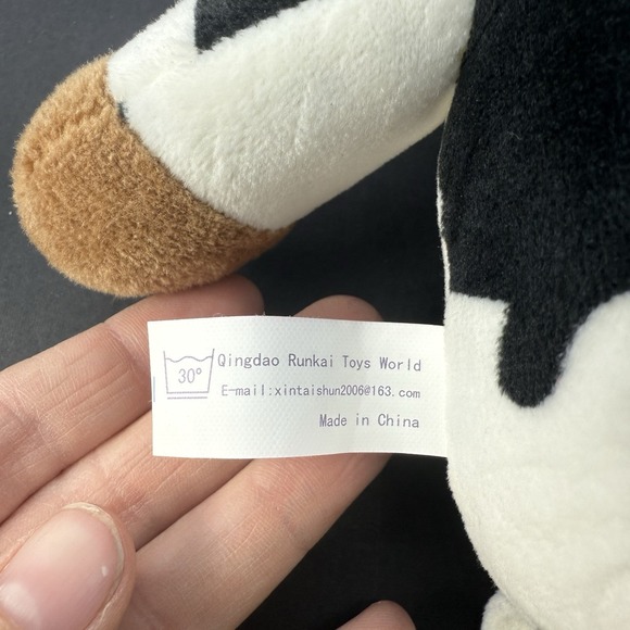 Cute Cow Plush Stuffed Animal Qingdao Runkai Toys World w/ Tags 12" - Picture 4 of 7